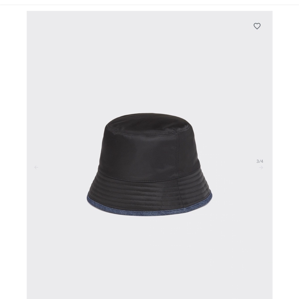 MSRP $795! Double-Sided Authentic Prada Re-Nylon & Denim Bucket Hat Size Medium - Picture 11 of 14